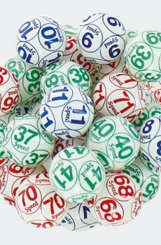 Bingokuler 1-90 38mm flerfarget num./tekst