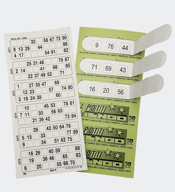 Pot - 90 ark med faste tall Jackpot Holland