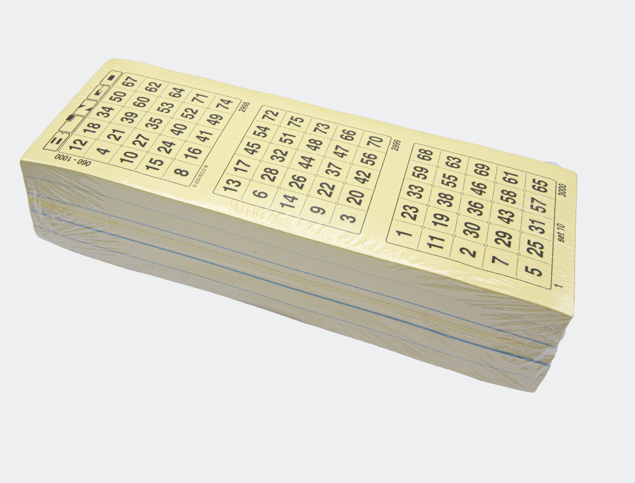 1-75 gule bingo ark, nummerbrikke
